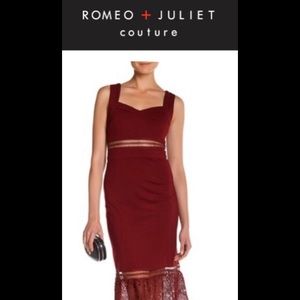 NWT Romeo & Juliet Burgundy Midi Dress Size M